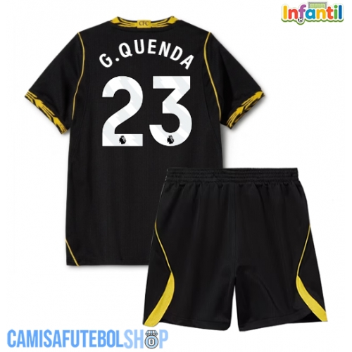 Camisa de time de futebol Chelsea Geovany Quenda #23 Replicas 2º Equipamento Infantil 2026-27 Manga Curta (+ Calças curtas)